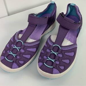 NWT Merrell Kids Girls Water Shoes Fisherman Sandal Purple Closed Toe Size 3 5